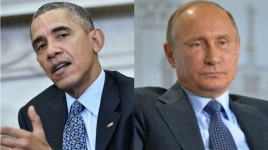 Los presidentes Barack Obama y Vladimir Putin. Foto: AFP