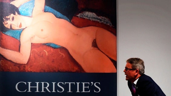 El "Desnudo acostado" fue vendido por 170,4 millones de dólares este lunes. Fotos: AFP - EFE - Internet