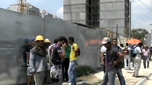 Los cuatro obreros trabajaban en una construcción en el norte de Barranquilla. Foto: Noticias RCN