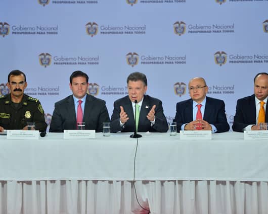 Santos anunció el plan contra los expendios de drogas. Foto: oficial.