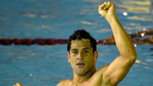 El nadador bogotano Omar Pinzón. Foto Agencia AFP