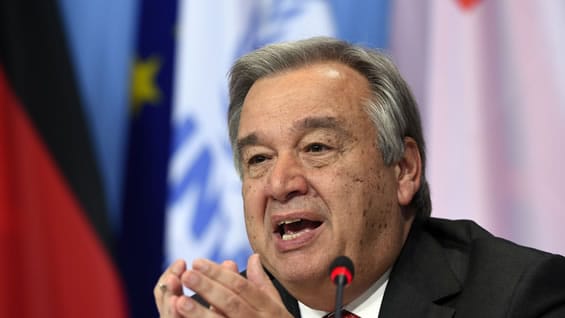 Antonio Guterres, Alto Comisionado de Naciones Unidas para los Refugiados. Foto: AFP