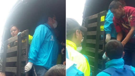 Traslado de habitantes de calle de 5 Huecos y San Bernardo a un hogar de paso. Foto: Secretaría de Integración Social.