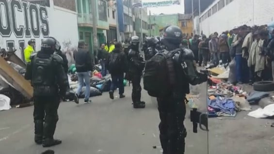 Operativos en San Bernardo, Bogotá. Foto: Noticias RCN.