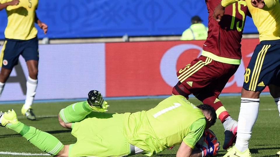 David Ospina, cierre ante Venezuela. Foto AFP
