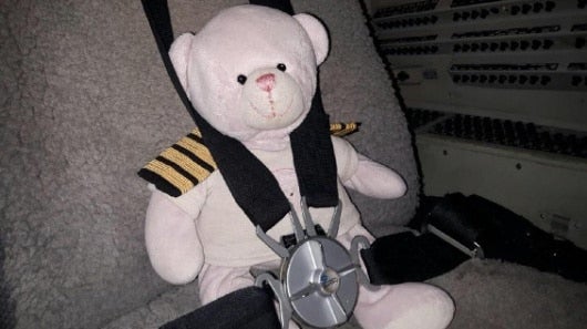 El oso de peluche viajó una hora para reencontrarse con su dueña. Foto: Longanair