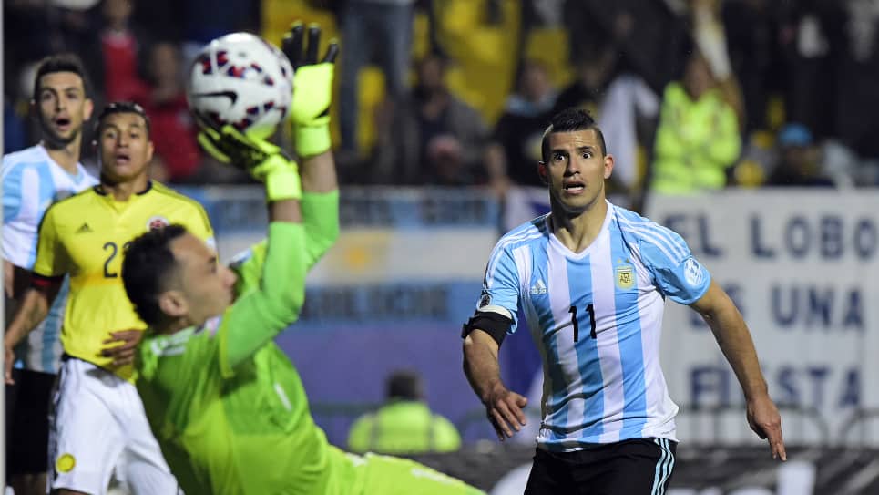 David Ospina, cierre ante Argentina. Foto AFP