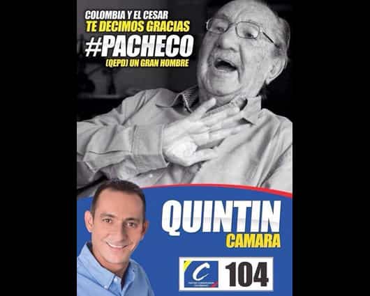 La polémica pancarta ya fue retirada por orden del candidato conservador.