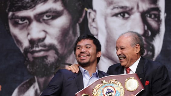 Pacquiao se enfrentará a Mayweather en el MGM Grand de Las Vegas. Foto: AFP