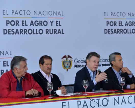 Presidente Juan Manuel Santos en el lanzamiento del Gran pacto Agrario por el Desarrollo Rural. Foto: oficial.