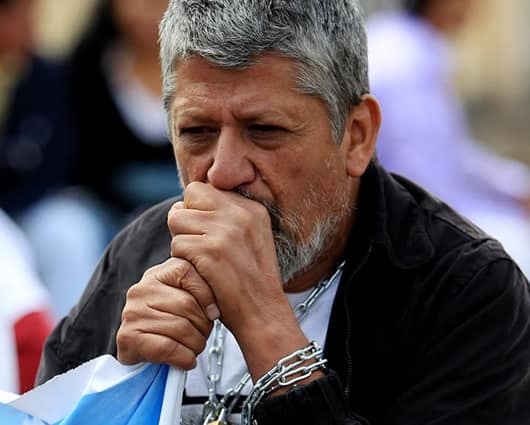 Luis Montes Hincapié, padre del ingeniero secuestrado. Foto: EFE
