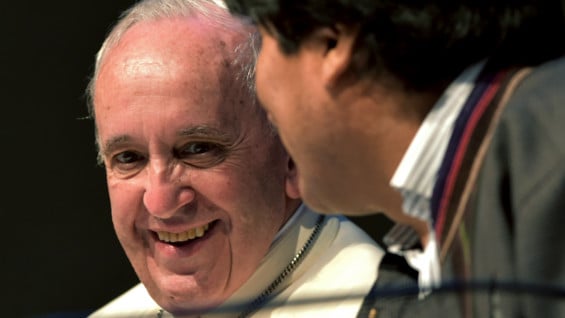 Papa Francisco en Bolívia. Foto: AFP