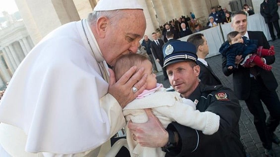 Francisco durante la audiencia general que celebra cada miércoles en el Vaticano. Foto: EFE.