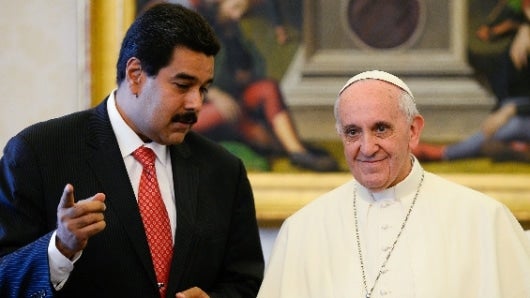El pasado 24 de octubre, el sumo pontífice y Maduro conversaron en privado en el Vaticano. Foto: AFP