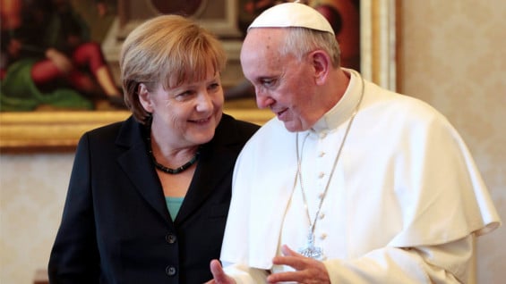 Reunión de Francisco y Merkel en mayo de 2013. Foto: AFP