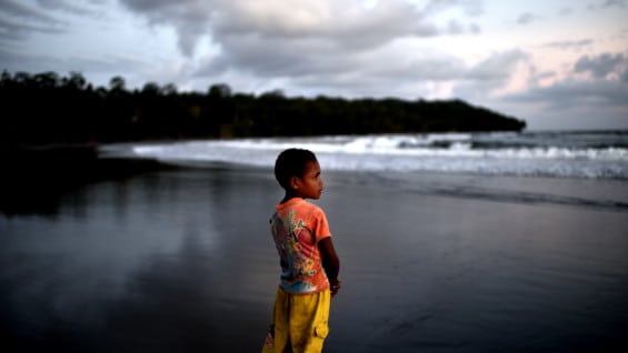Playa de Kerema, en Papua Nueva Guinea. Foto: AFP