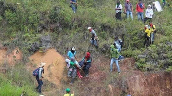 Durante la movilización, que comenzó el pasado lunes, se han presentado enfrentamientos con las autoridades y bloqueos. Foto: Onic.