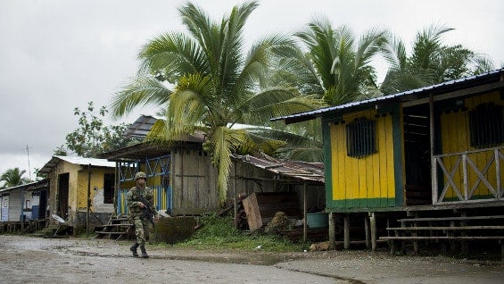 El Ejército hace presencia en la zona. Foto: AFP.