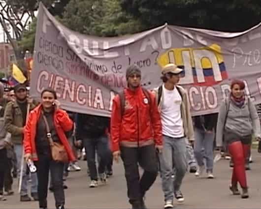 Las movilizaciones estudiantiles buscan que el Gobierno reconozca la crisis del sector. Foto: RCN.