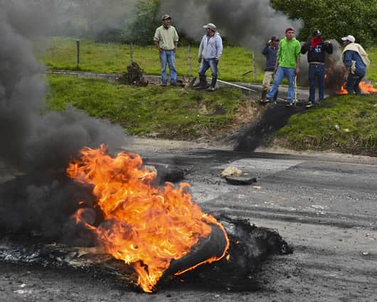 117 integrantes de la fuerza pública están heridos. Foto: AFP.