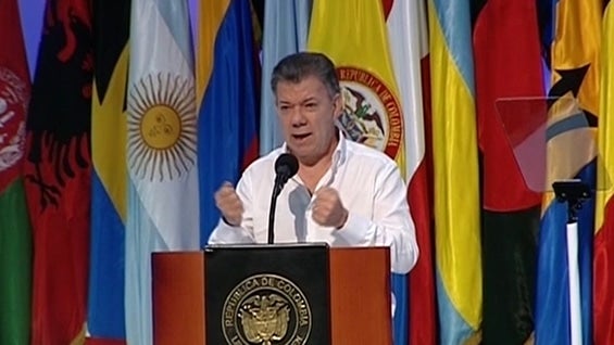 Juan Manuel Santos, presidente de Colombia. Foto: NoticiasRCN.com