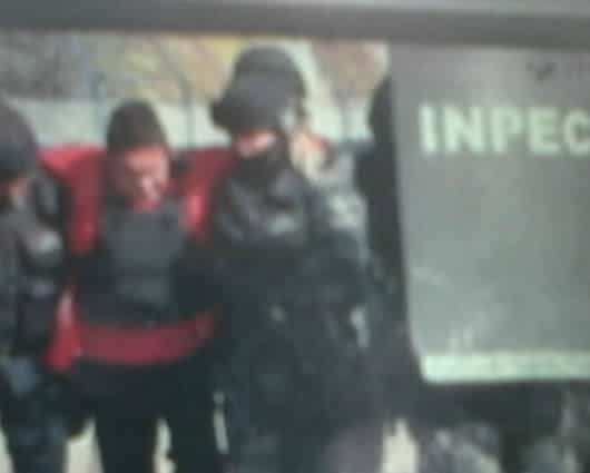 'Pedro Orejas' fue custodiado por un fuerte operativo del Inpec. Foto: Noticias RCN