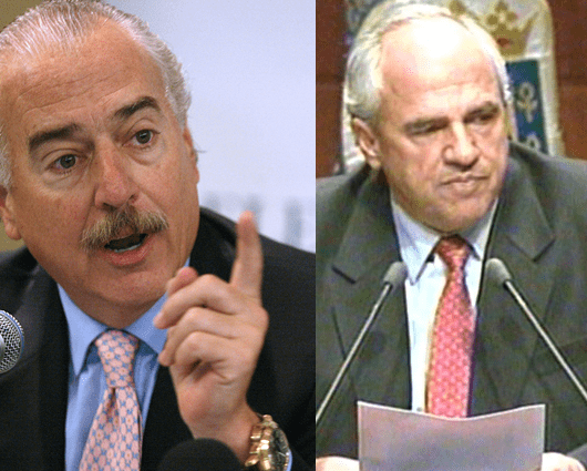 Andrés Pastrana y Ernesto Samper, expresidentes de Colombia.