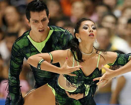 Leonardo Parrado y Marcela Cruz (Patinaje artístico/Baile por equipos) Foto: COC
