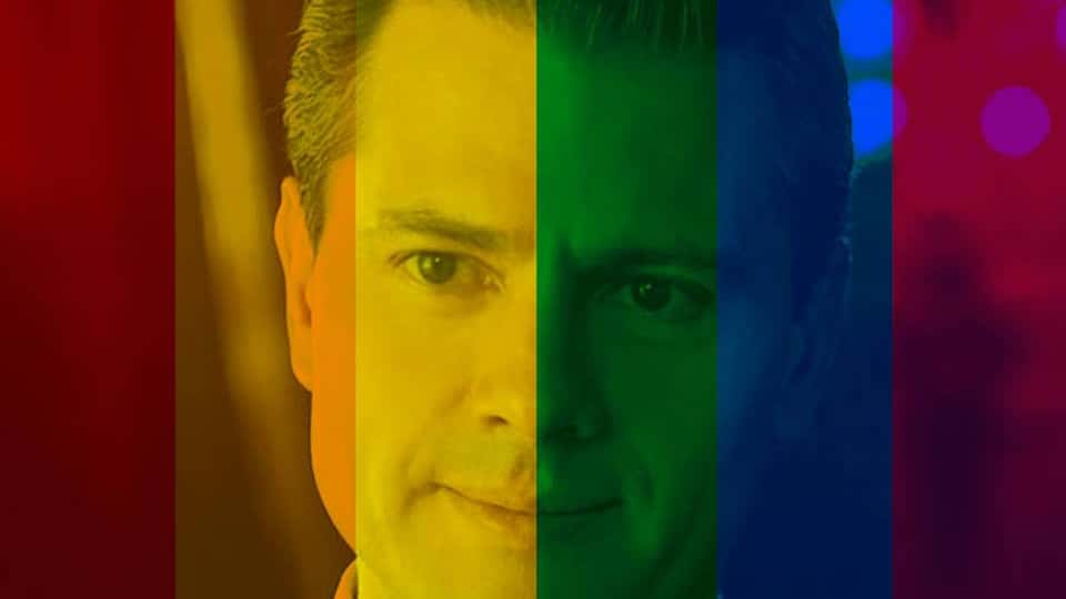 El presidente mexicano incorporó la bandera representativa de los homosexuales a sus fotos en perfiles de redes sociales, conmemorando el día contra la homofobia. Foto: oficial.