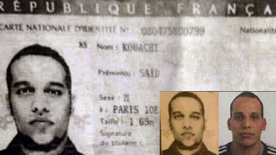 Said y Cherif Kouachi, acusados de la matanza en la revista satírica Charlie Hebdo.