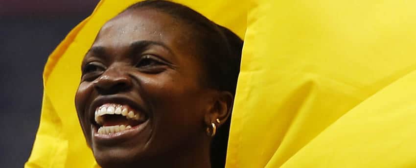 La actual campeona mundial de atletismo empezó a correr "haciendo los mandados". Foto: AFP
