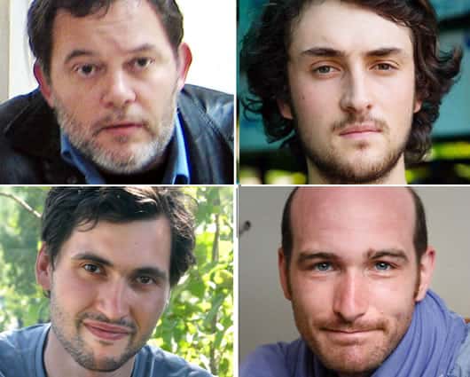 Edouard Elias, Didier François, Nicolas Hénin y Pierre Torres. Foto: AFP