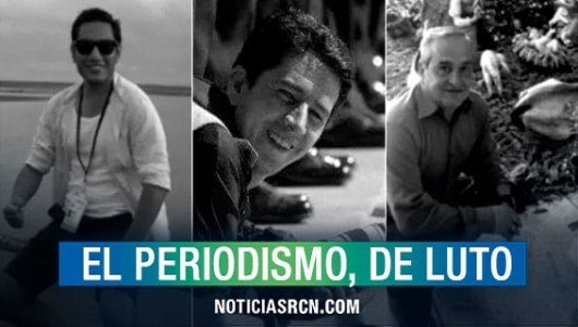 Foto: El periodista Javier Ortega, de 36 años (izquierda), el fotógrafo Paúl Rivas, de 45 años (centro) y el conductor Efráin Segarra, de 60 años (derecha) / NoticiasRCN.com