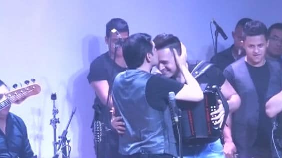 Peter Manjarrés y Sergio Luis Rodríguez durante su presentación. Foto Noticias RCN