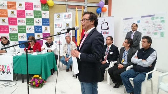 Gustavo Petro, alcalde de Bogotá. Foto: @integracionbta.