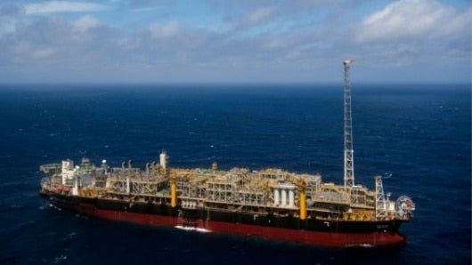 Producción petrolera marítima. Foto: AFP