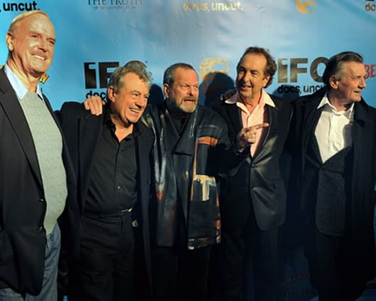 Los humoristas del veterano grupo cómico Monty Python. Foto: AFP