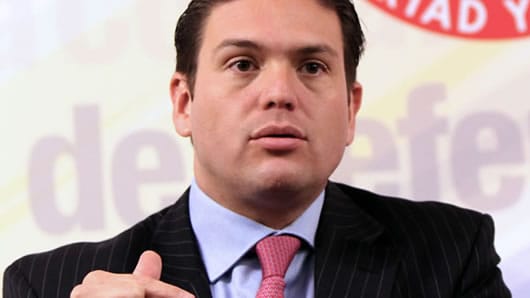 El ministro de Defensa, Juan Carlos Pinzón. Foto: AFP.