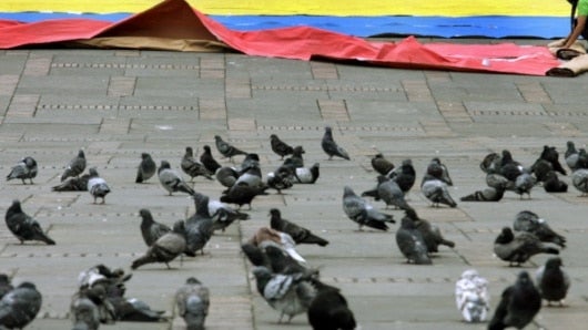 La Plaza de Bolívar de Bogotá. Foto: AFP