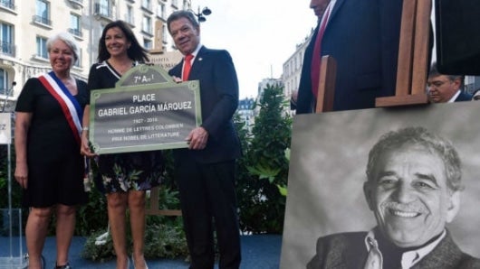 El presidente Juan Manuel Santos en la inauguración de la plaza. Foto: Oficial