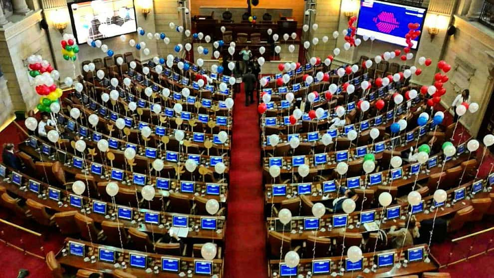 Plenaria de la Cámara momentos antes de la votación. Foto: Oficial.