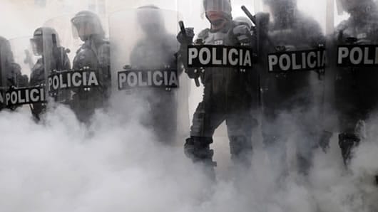 En el operativo participaron unos 500 uniformados. Foto: AFP.