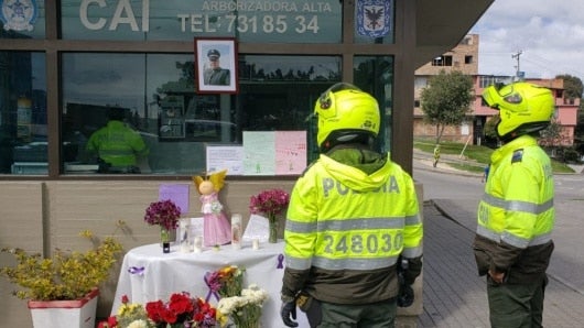 Homenaje al intendente Johan Erick Cruz Gutiérrez.