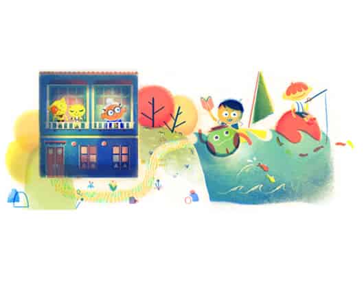 Así se ve el 'doodle' del buscador, dedicado al autor colombiano. Foto: Google