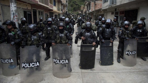 Uniformados del Esmad. Foto: AFP