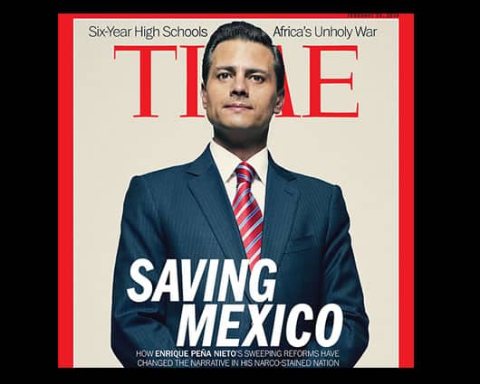 Enrique Peña Nieto en la portada del Time Magazine. Foto: Time.
