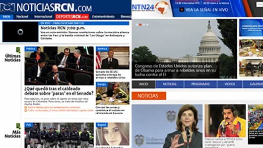 NoticiasRCN.com y NTN24 presentan problemas de señal en el vecino país.