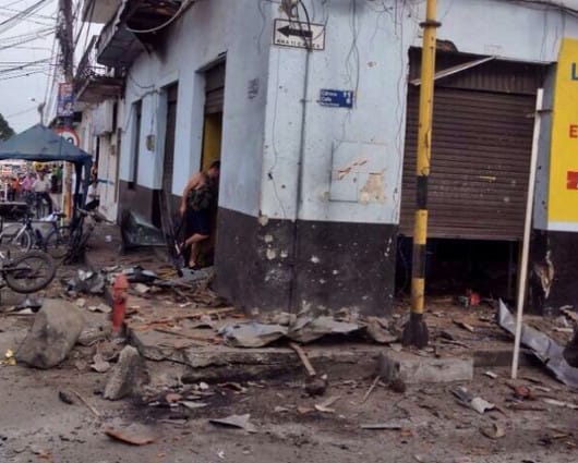 El ataque a Pradera dejó un civil muerto y 56 personas más heridas. Foto: NoticiasRCN.com