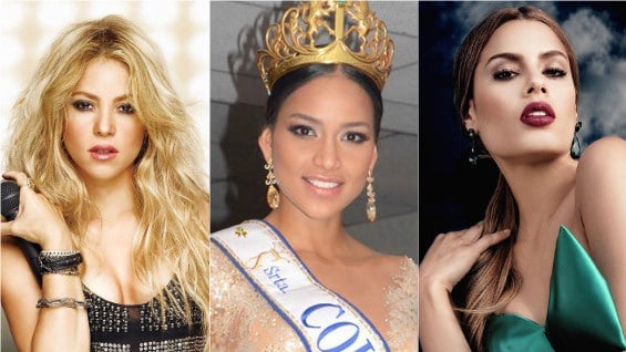 Shakira, la Señorita Colombia y Ariadna Gutiérrez. Foto: Facebook.