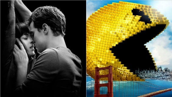 'Cincuenta sombras de Grey' y Pixeles' está nominadas en seis categorías.